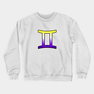 Gemini Nonbinary Pride Symbol Crewneck Sweatshirt